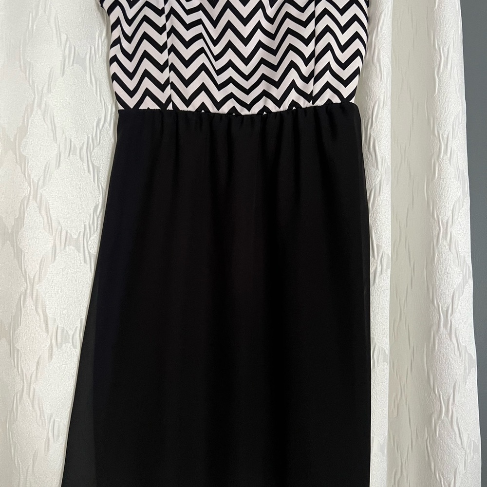 Black and White Chevron Dress